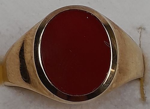 Herrenring gold 333 - gold, carniol