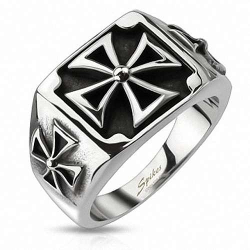 Totenkopf biker ring edelstahl - totenkopf,