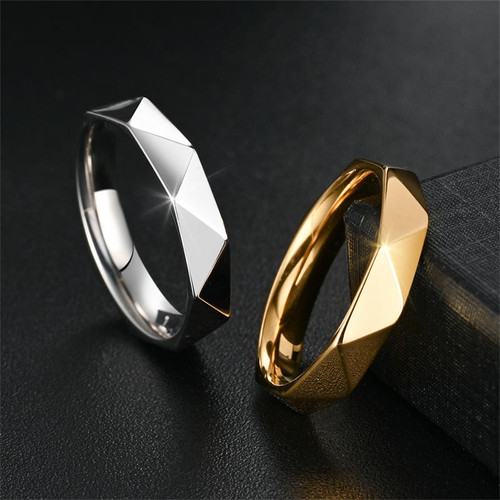 Edelstahl ring gold - gold, silber