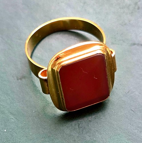 Herren ring vergoldet - vergoldet, double