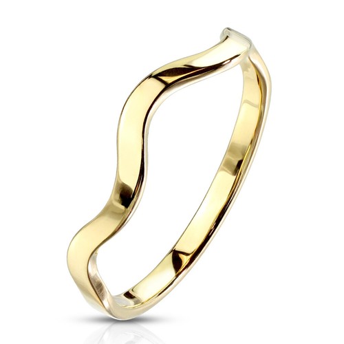 Damen ring edelstahl - ring, welle