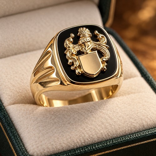 Herren siegelring 333 gold mit - herren,