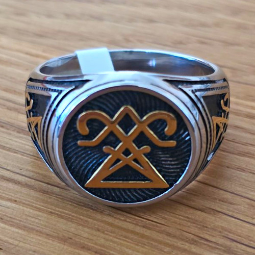 Herren siegelring edelstahl - siegelring,