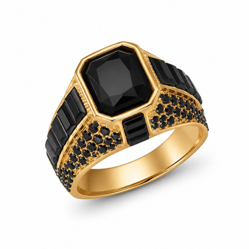 Siegelring gold schwarzer - siegelring,