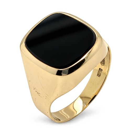 Herren siegelring 585 gelbgold - herren,