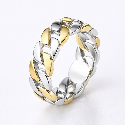 Breiter ring gold - ring, silber