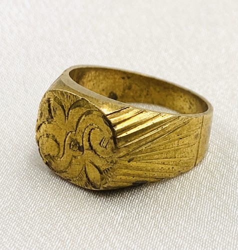 Vintage messing herrenring - vintage,