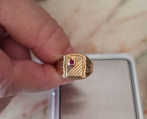 Herren gold ring 585 gebraucht - gold,