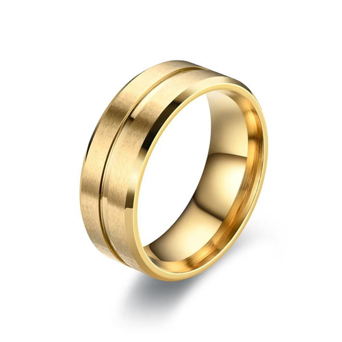 Edelstahl ring gold - ring, silber
