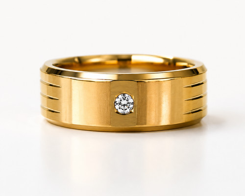 Edelstahl ring gold - edelstahl,