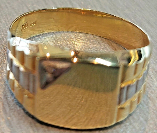 750er gold herren siegelring - gold, herren-siegelring