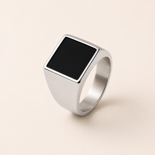 Edelstahl siegelring gold - siegelring,