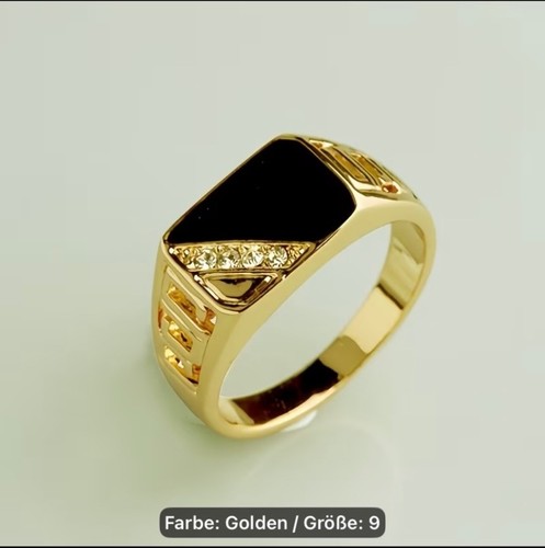 Herren ring siegel goldfarben - ring,
