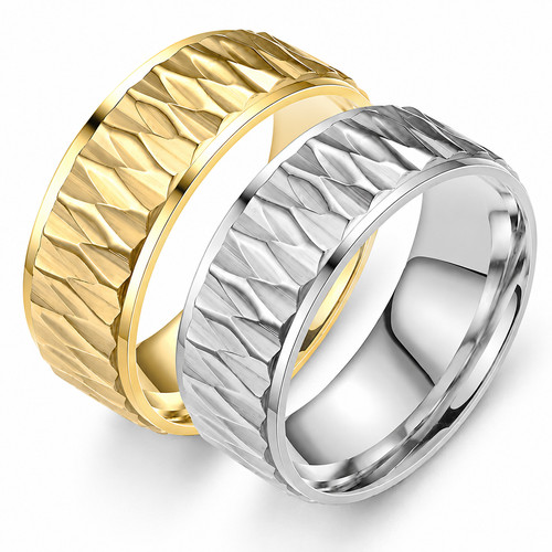 Edelstahl ring gold - edelstahl,