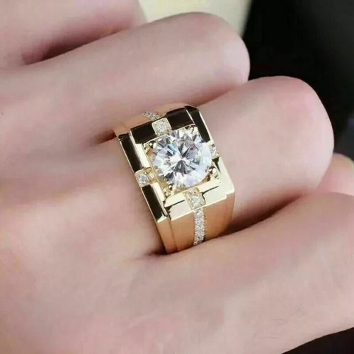 Silber herren ring 3ct rund - silber,