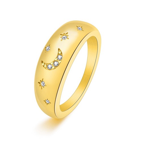 Edelstahl ring mond sterne - edelstahl,